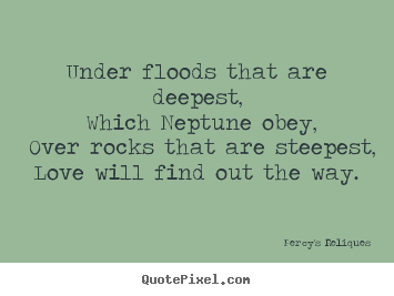 Create your own picture quotes about love - Under floods that are deepest, which neptune obey,..