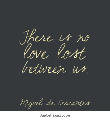 Love quote - There is no love lost between us.
