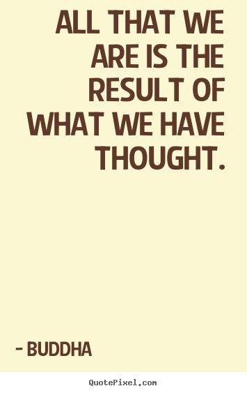 Buddha picture quotes - All that we are is the result of what we have thought. - Motivational quote