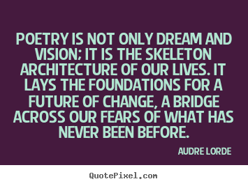 Motivational quote - Poetry is not only dream and vision; it is the skeleton..