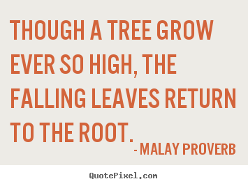 Create graphic picture quotes about success - Though a tree grow ever so high, the falling leaves return..