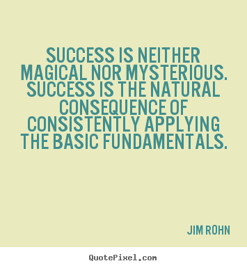 Jim Rohn picture quotes - Success is neither magical nor mysterious. success is the.. - Success quote