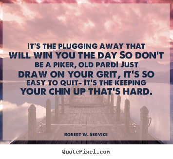 Quotes about success - It's the plugging away that will win you the..
