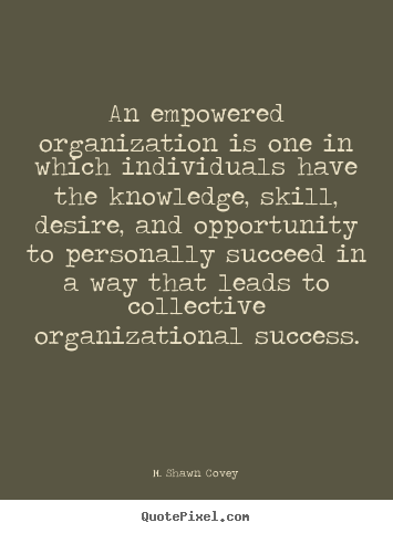 How to design picture quotes about success - An empowered organization is one in which individuals have the knowledge,..