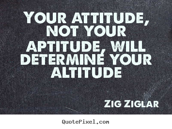 Make custom image quote about success - Your attitude, not your aptitude, will determine your..