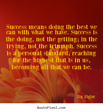 Success quotes - Success means doing the best we can with what we have. success is..